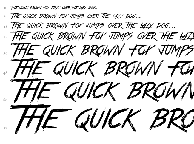 True Lies font waterfall